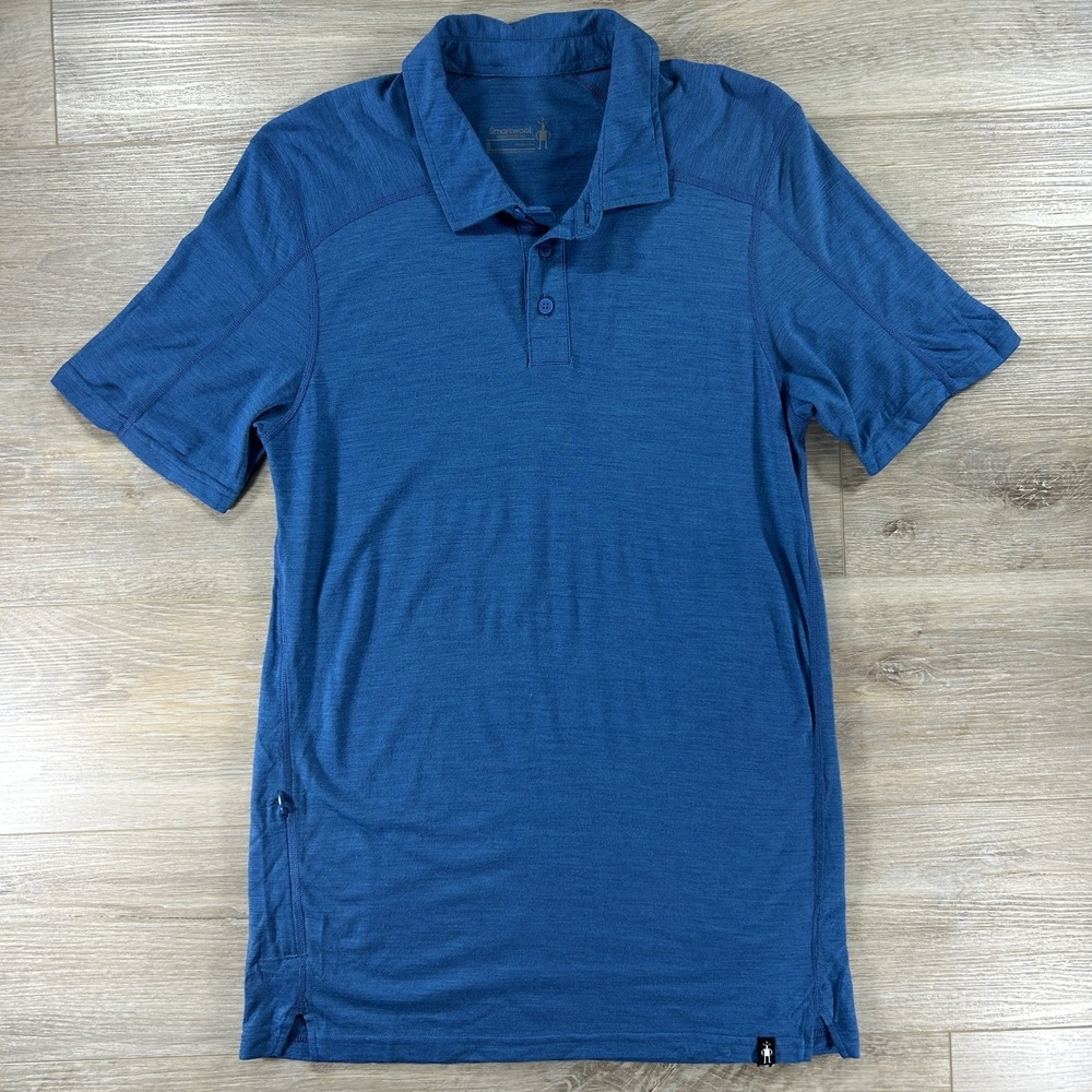 Smartwool‎ Merino Sport 150 Polo Small Blue Wool Blend Vented Stretch